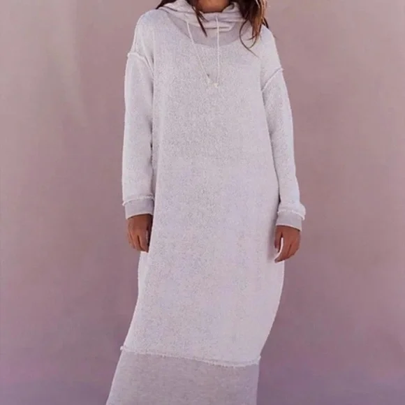 open lace back dress Blush Hoodie Dress main image 1